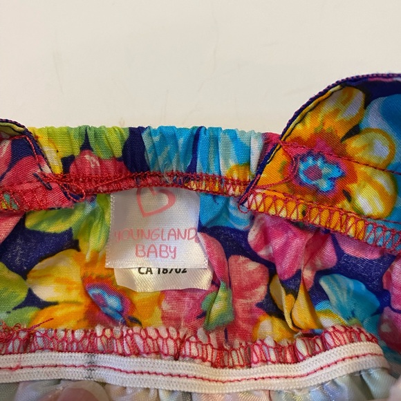 Toddler Girls 24 M Youngland multicolor flower dress, and pink shrug/sweater - Picture 8 of 13